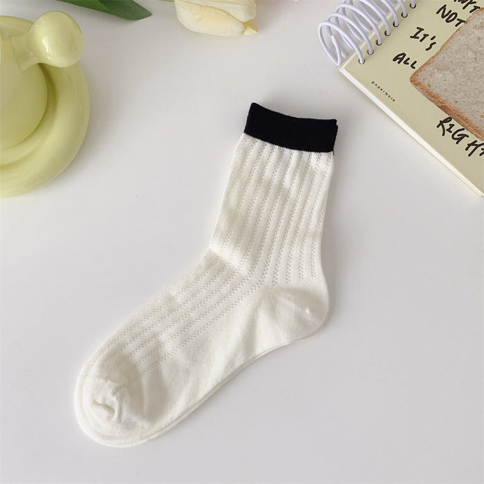 Wholesale Socks made of transparent glass fiber, breathable crystal socks, mesh socks