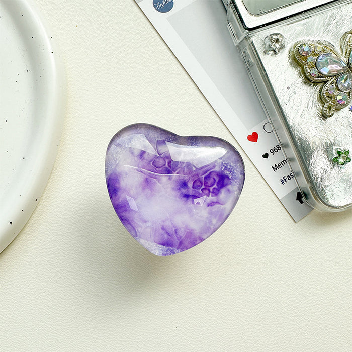 Wholesale Glass Heart-Shaped Phone Airbag Stand