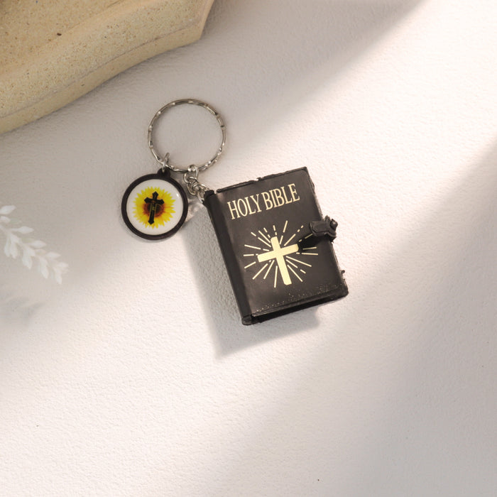 Wholesale Cross mini toy keychain Bible bag pendant