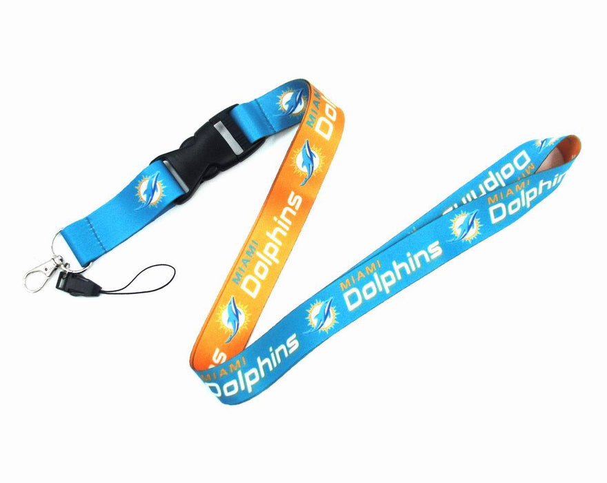 Wholesale Heat transfer rugby team lanyard club/ badge/ key/ work permit/ mobile phone sling buckle lanyard