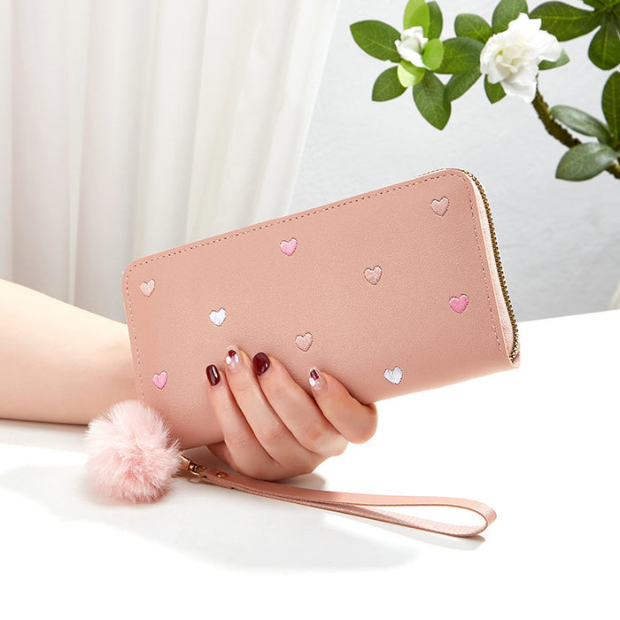 Wholesale Single Zipper Multifunctional Long Wallet for Women JDC-WT-QJR012