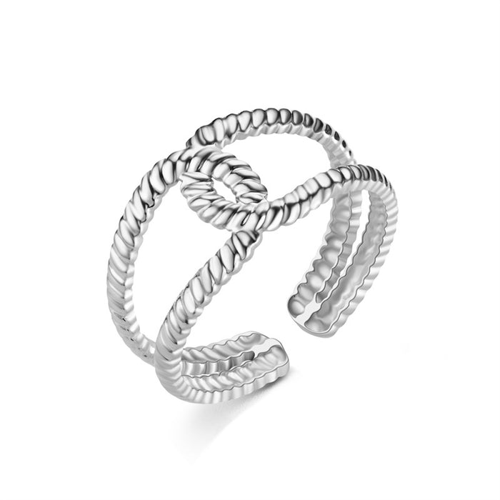 Wholesale Trendy, fashionable and versatile titanium steel ring men's open ring