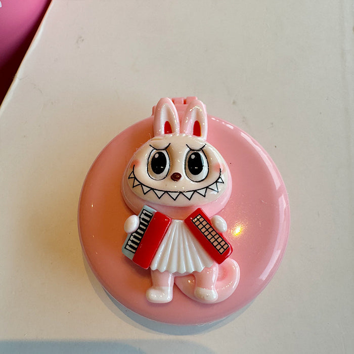 Wholesale Cartoon Monster Folding Mirror Children' s Portable Comb Dual-Use Mini Air Cushion Comb Cosmetic Mirror
