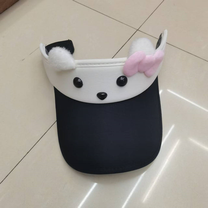 Wholesale Butterfly knot color blocked empty top sun hat, new casual versatile sun protection and UV protection sun hat