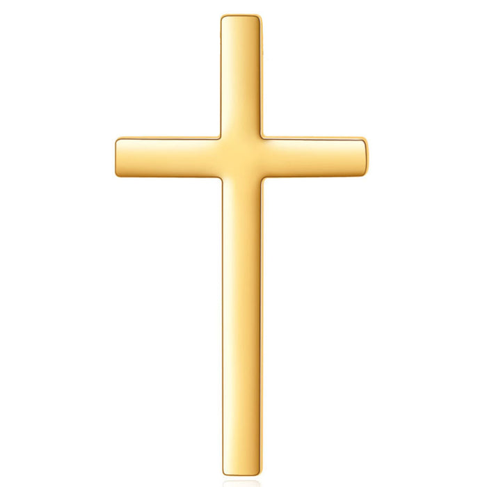 Wholesale Glossy Simple Titanium Steel Cross Pendant Female Personalized Stainless Steel Necklace Wholesale Laser Logo