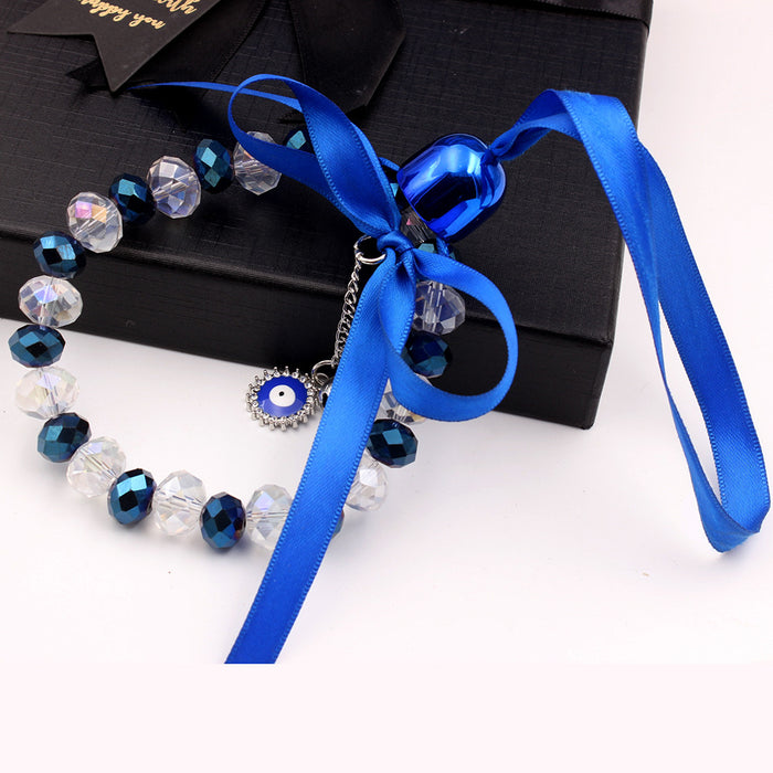 Wholesale Devil's Eye Crystal Sun Shop Dream Blue Eyes Diamond Mirror Ball Pendant Decorative Rearview Mirror