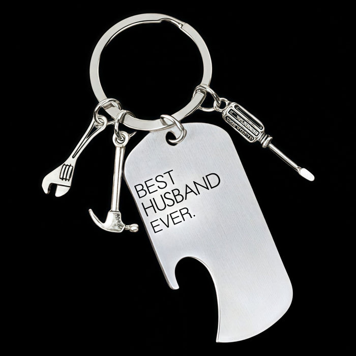 Wholesale Stainless steel military brand bottle opener keychain with English laser engraving