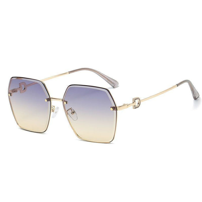 Wholesale Sunscreen slimming frameless couple sunglasses