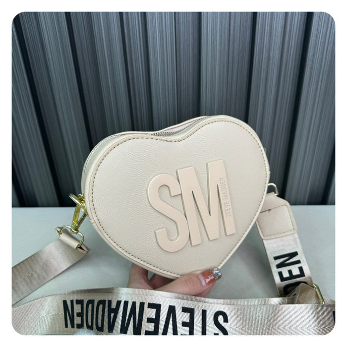 Wholesale Bag Women's Valentine's Day Letter Solid Color Heart-shaped Bag Shoulder Bag