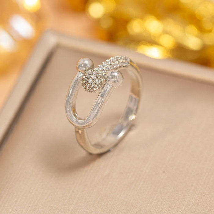 Wholesale Vintage Gold Plated Geometric Hollow Out Ring Adjustable Jewelry Accessory MOQ≥2