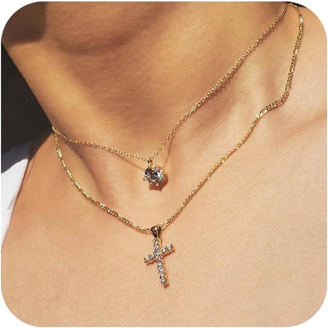 Wholesale Fashionable and versatile cross necklace, personalized pendant, collarbone chain