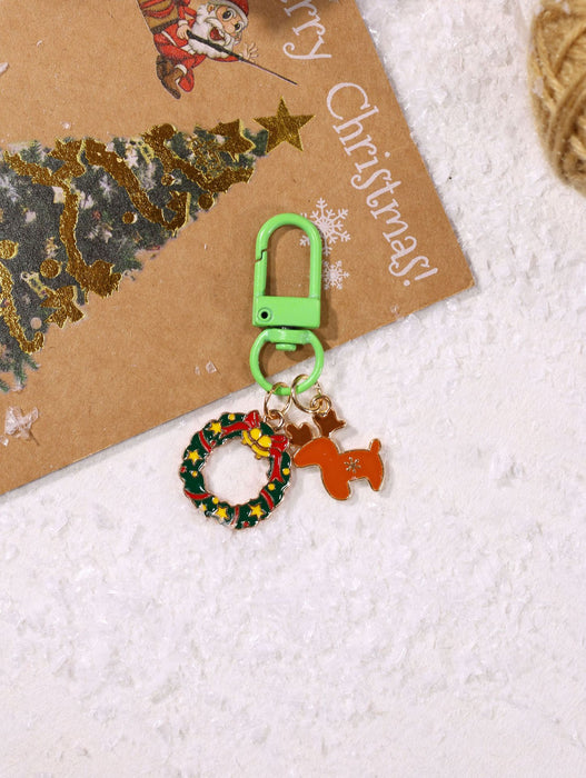 Wholesale  keychain creative cartoon car keychain schoolbag pendant Christmas gift