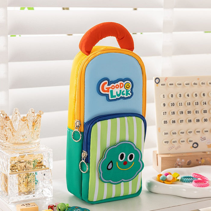Wholesale Fabric Pencil Case Trendy Pink Plaid Face For School Girls