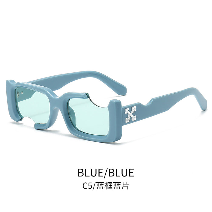 Wholesale sunglasses  box gap sunglasses colorful jelly color men's and women's sunglasses