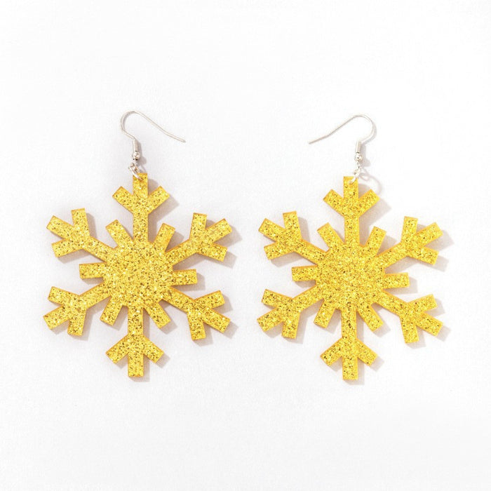 Wholesale Resin Snowflake  Earrings Creative Design Christmas Earrings MOQ≥2