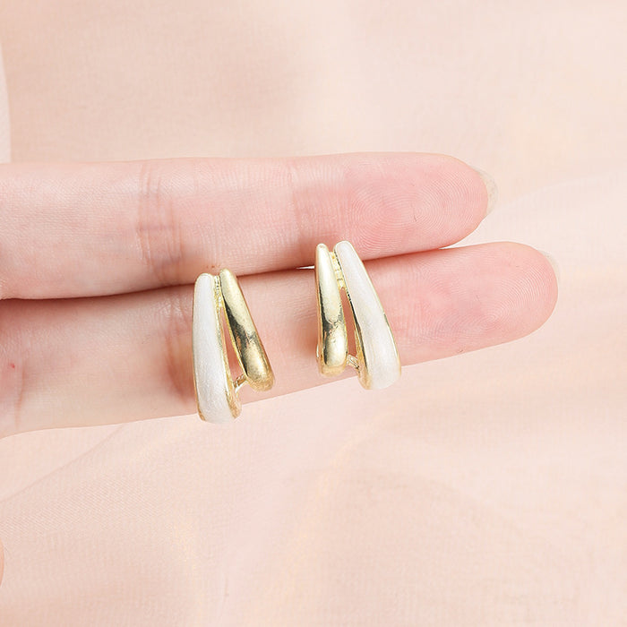 Wholesale ring earrings women's fashion cold wind hollow earrings