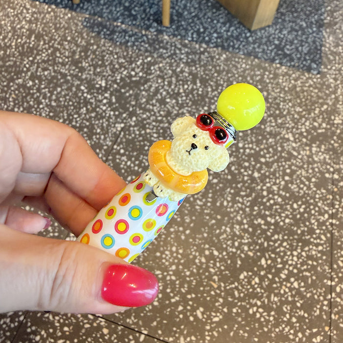 Wholesale Cute cartoon puppy push-button ballpoint pen