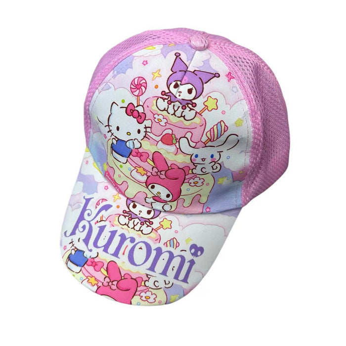 Wholesale Cartoon print baseball cap thin mesh cap for children