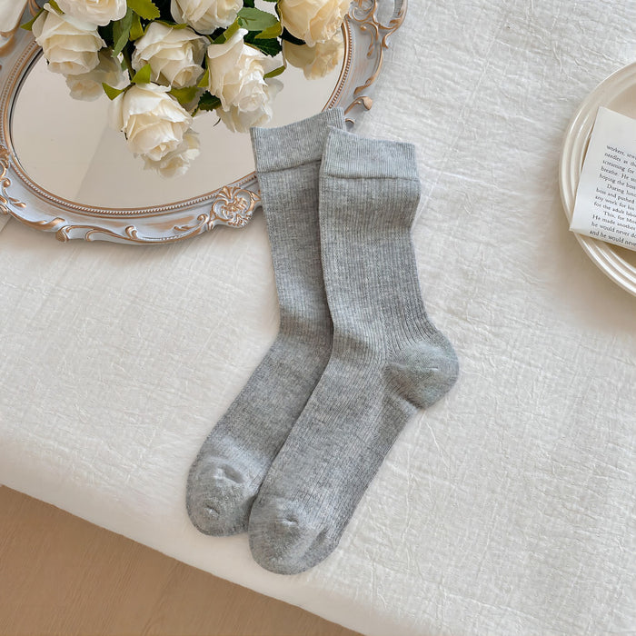 Wholesale Socks, thin, pure cotton, mid tube socks, mesh breathable, boneless stacking socks