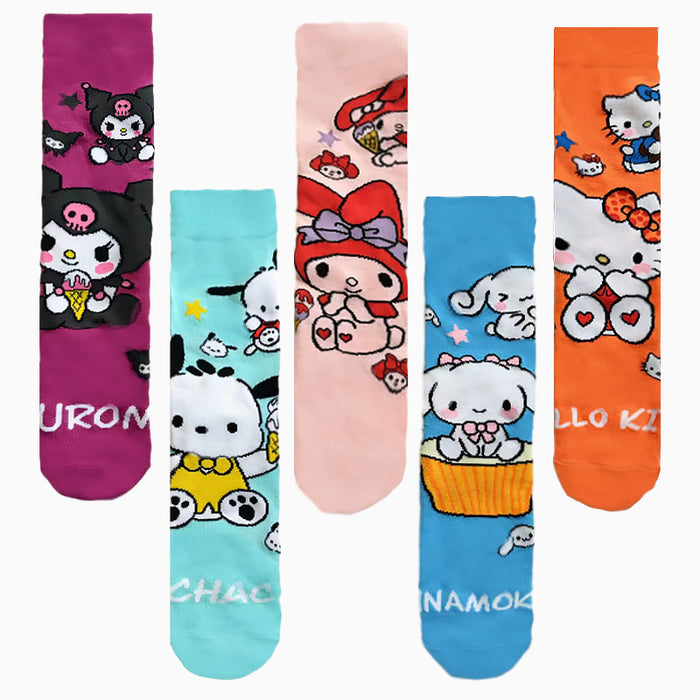 Wholesale Cotton All-Season Cartoon Mid-Calf Socks