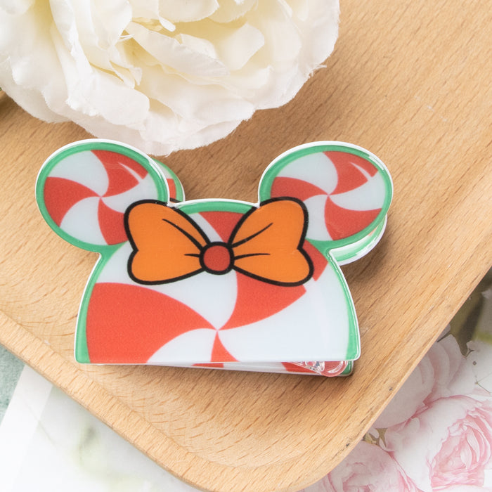 Wholesale Mouse Head-Shaped Hair Clip with Bow and Lemon Pattern Cute Cartoon Claw Clip