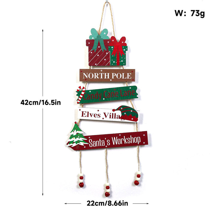Wholesale Wooden crafts hanging signs for party Christmas decorations