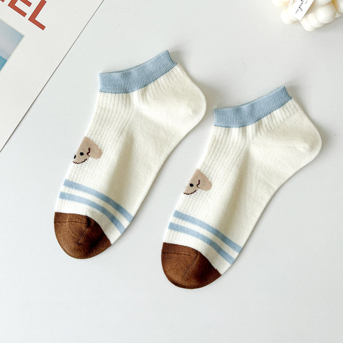 Wholesale Socks Thin Ship Socks Mesh Breathable Boneless Cute Cartoon Invisible Socks
