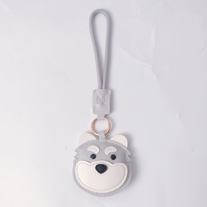 Wholesale PU Dog Keychain Pendant Cute Border Collie Husky Schnauzer Street Style Fashion Accessory