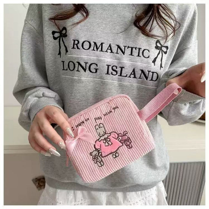 Wholesale Cute plush  bucket bag cartoon girl portable small bag