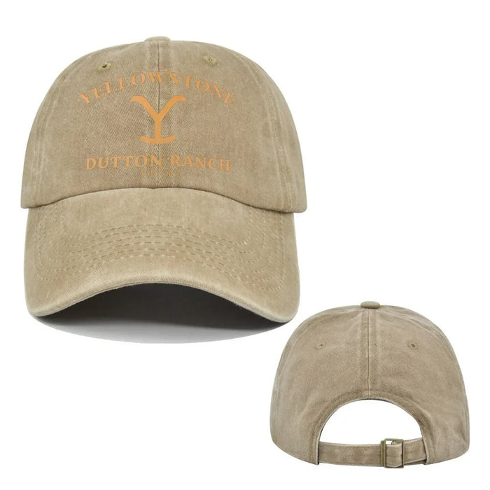 Wholesale Black Yellowstone Dutton Ranch Baseball Cap Letter Print Curved Brim Adjustable Summer Sun Hat Fashion Accessory For Boutique Resale