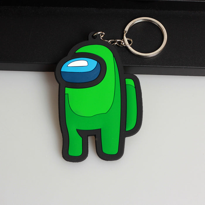 Wholesale 5PCS  Space PVC Silicone Double-Sided Keychain Cartoon Doll Pendant Pendant