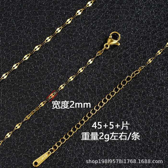 Wholesale Titanium steel stainless steel necklace, fine collarbone neck electroplated jewelry