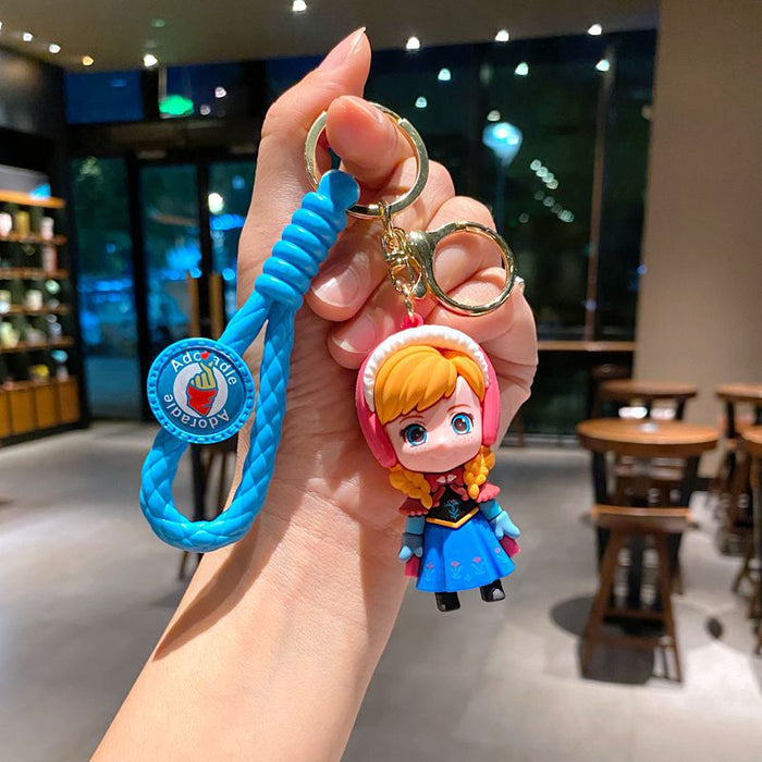 Wholesale Cartoon Princess Silicone Keychain Decorative Bag Charm MOQ≥2