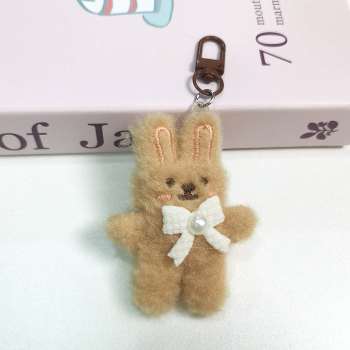 Wholesale Cartoon Plush Bunny Door Buckle Key Chain Cute Rabbit Backpack School Bag Student Gift Pendant