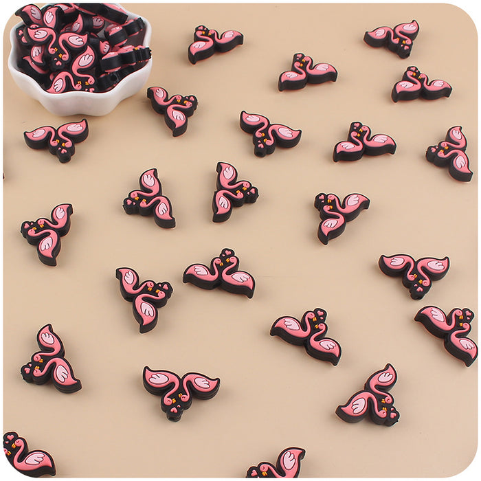 Wholesale Cartoon Love Swan Valentine's Day Silicone Focal Beads JDC-BDS-GuangTian008