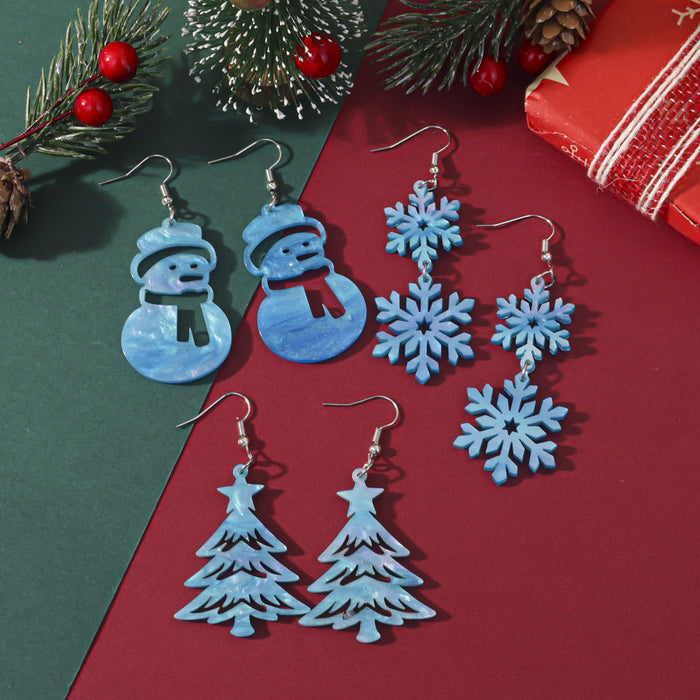 Wholesale Christmas Glitter Acrylic Earrings