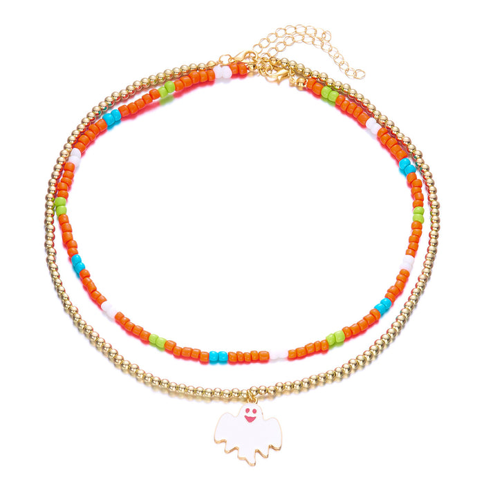 Wholesale  Party Accessories Funny Creative Necklace Ghost Cat Suit Pendant Clavicle Chain