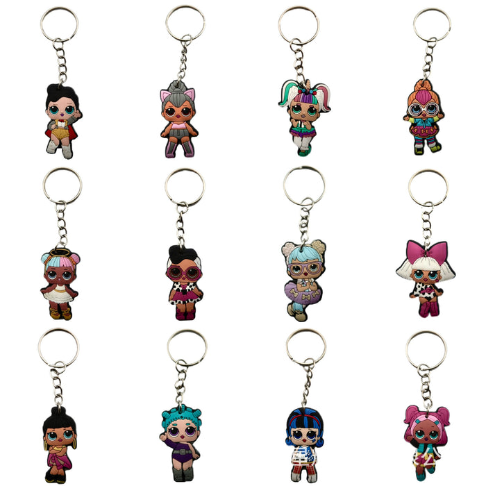 Wholesale 10pcs Surprise doll keychain pendant creative bag pencil case pendant key ring accessories