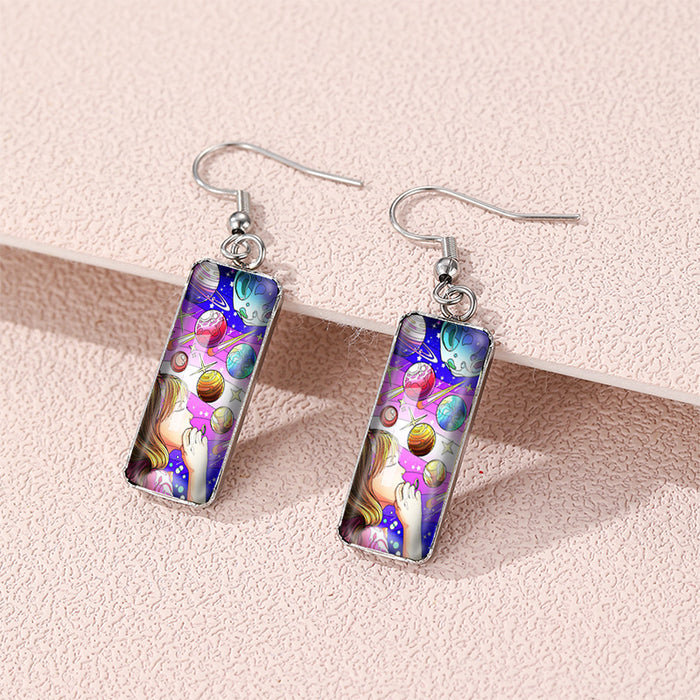 Wholesale Stainless Steel Planet Universe Earrings JDC-ES-XiangL046