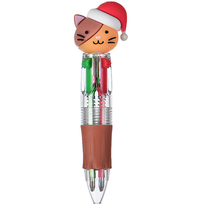 Wholesale Four-color ballpoint pen cute cartoon multi-color pen