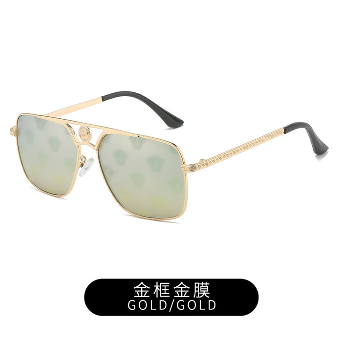 Wholesale Box sunglasses, women's metal frame sunglasses, imitation brand glasses, sunscreen sunglasses