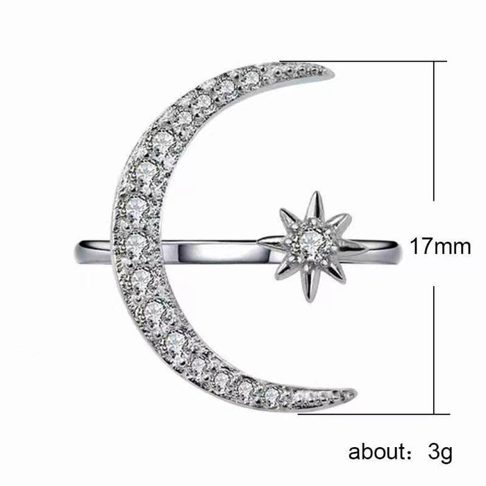 Wholesale Crescent Star Moon Ring