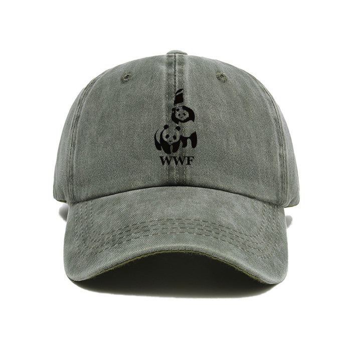 Wholesale Printed baseball cap for outdoor leisure, sun shading, washed retro trend, duckbill cap