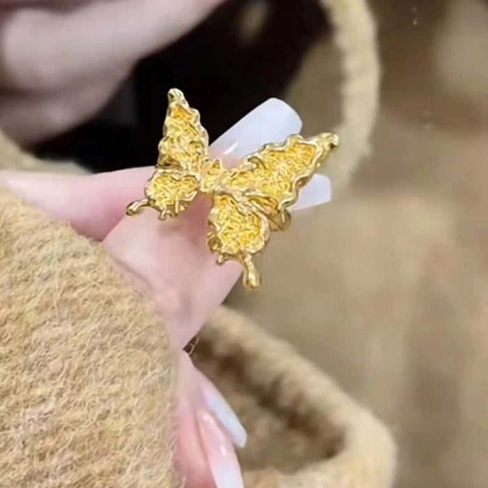 Wholesale Green butterfly open ring niche versatile ring