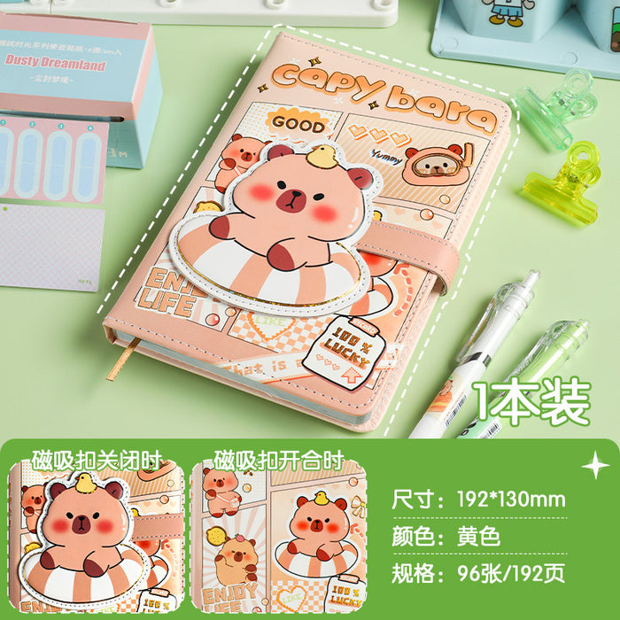Wholesale PU Leather A5 Animal Notebook for Kids Cute Cartoon Wired Binding