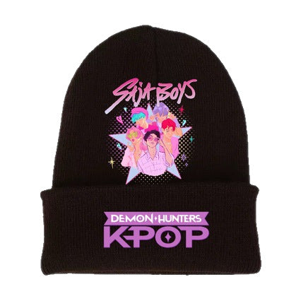 Wholesale Kpop Cartoon knitted hat warm hat