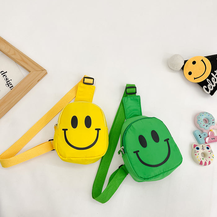 Wholesale Children's Bag Smiley Face Crossbody Bag Boys' Chest Bag Kindergarten Baby Girls' Backpack