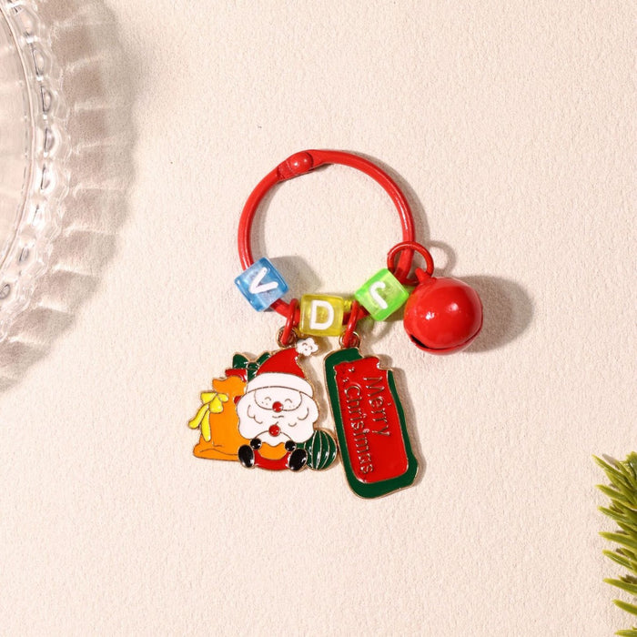 Wholesale  keychain creative cartoon car keychain schoolbag pendant Christmas gift