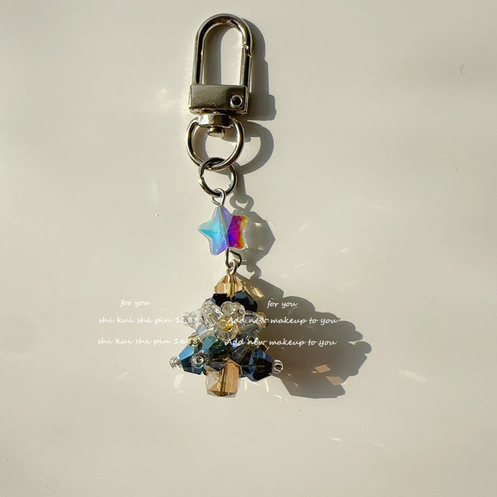Wholesale Tree Mobile Phone Rope Pendant Crystal Beads Keychain Bag Hanging Accessories