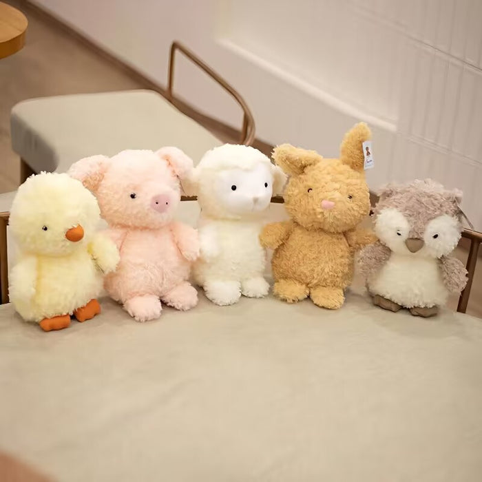 Wholesale Cute Simulation Animal Dolls Curly Lamb Chicken Rabbit Pig Dog Bear Doll Claw Machine Doll Children's Gift JDC-DO-MW002